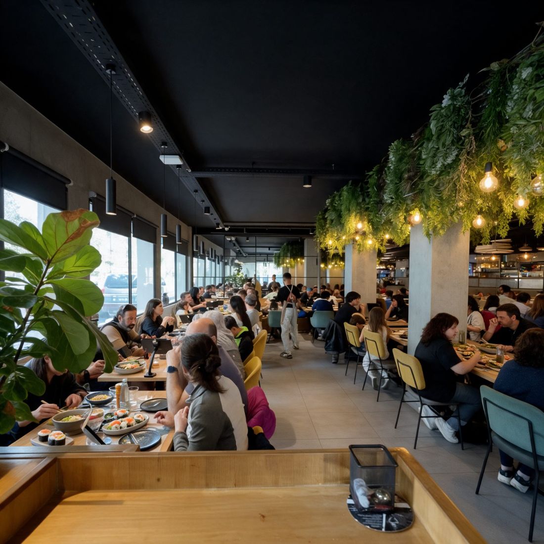 Sala de HANAKI con jardín colgante